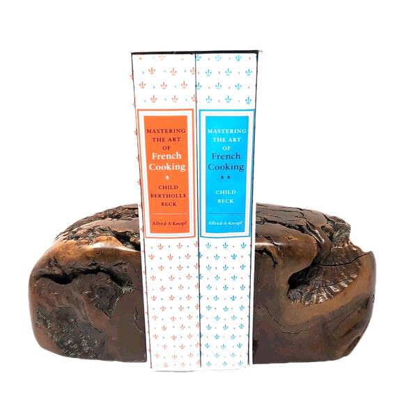 Burl Wood Bookends Live Edge Natural Rustic Library Mid Century Modern Unique
